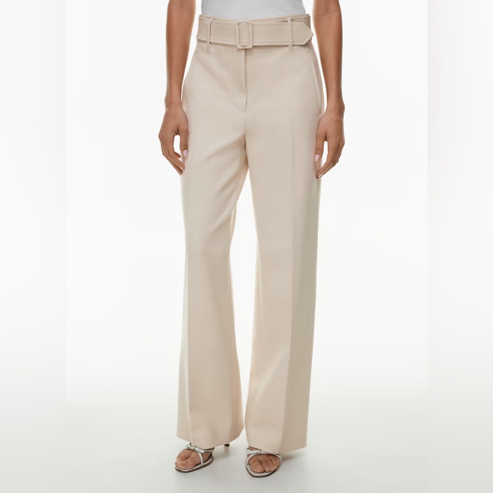 Aritzia Wilfred Bartola Pant Elegant Cream New Wide-Leg Pants Sz 10